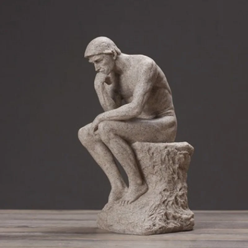 Rodin мыслитель статуя мужской фигура в Стиле Ню скульптура аксессуары для