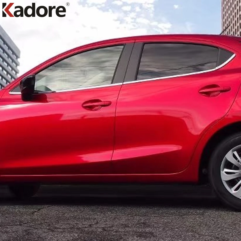 Для Mazda 2 DEMIO DJ хэчбек 2014 2015 2016 2017 2018 оконная рама из нержавеющей стали нижняя
