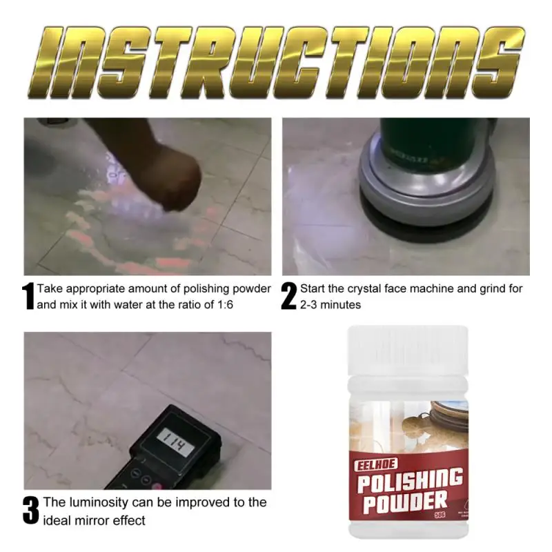 Ceramic Tile Polishing Powder Furniture Disc Porcelain Granite Marble floor Brightening Agent | Дом и сад