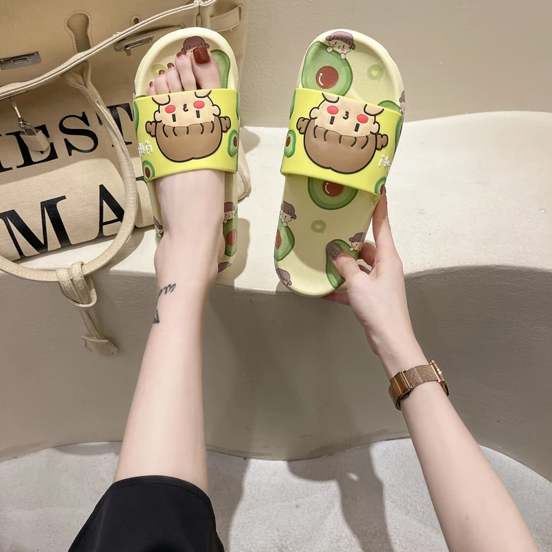 

Shoes Woman 2021 House Slippers Platform Luxury Slides Pantofle Low Designer New Massage Summer Flat PU Rubber Home Slippers Wom
