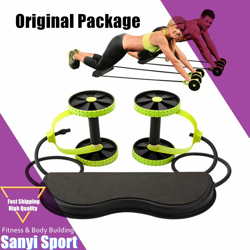 

AB Wheels Roller Stretch Elastic Abdominal Resistance Pull Rope Tool Abdominal Muscle Trainer Exercise Home Fitness Equipment