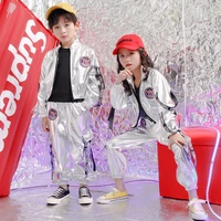 2021 stage performance clothing hiphop jazz dance outfit clothing for girls shining street fashion evening party kids costumes