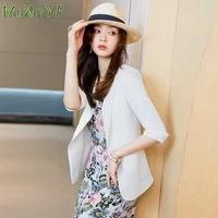 2022 new spring autumn floral suspender skirt casual suit jacket two piece korean fashion elegant blazers dress set