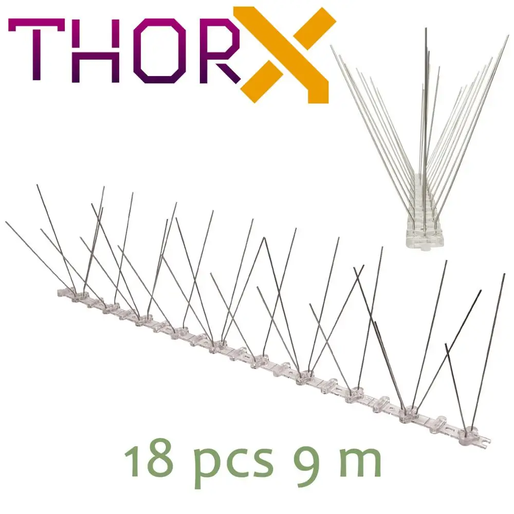 MH-03-TP 3 ряда шипы для отпугивания голубей птица шип на поликарбонатной основе-высокое качество решение для шипы для контроля птиц - Цвет: MH-03-TP-9M
