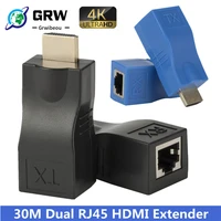 hdmi extender rj45 4k 3d hdmi 1 4 30m extender to rj45 over cat 5e6 network lan ethernet adapter big sale
