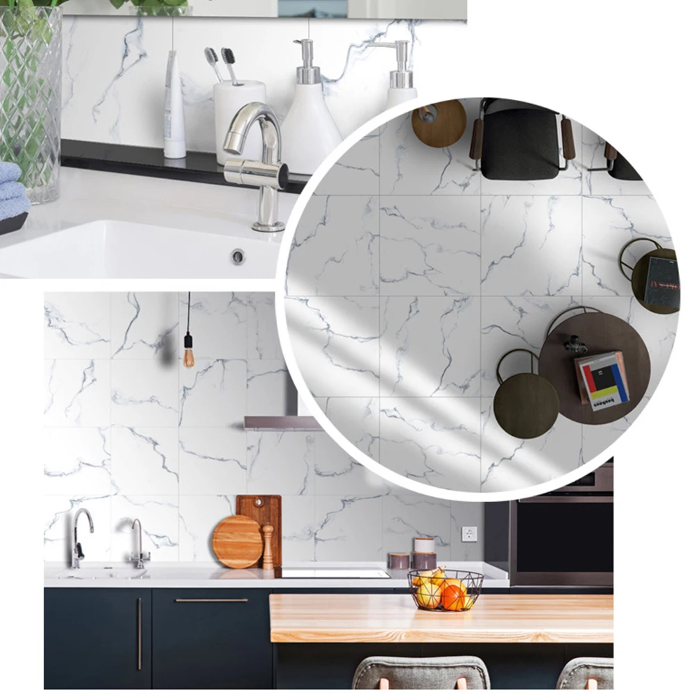 Самоклеящаяся мраморная настенная бумага 5/10 шт. Нескользящие напольные Стикеры