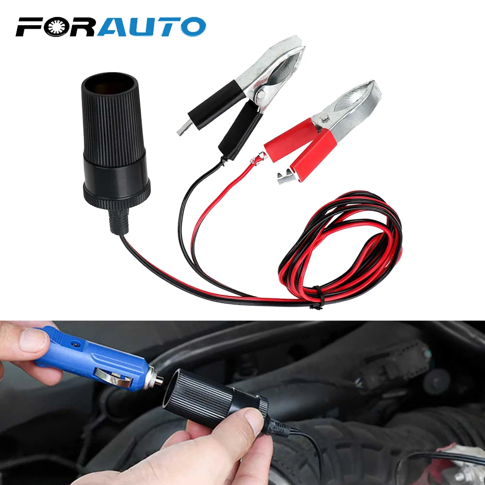FORAUTO автомобильный аккумулятор зажим 12 В 15A Автомобильный Прикуриватель разъем питания адаптер Женский батареи Разъем