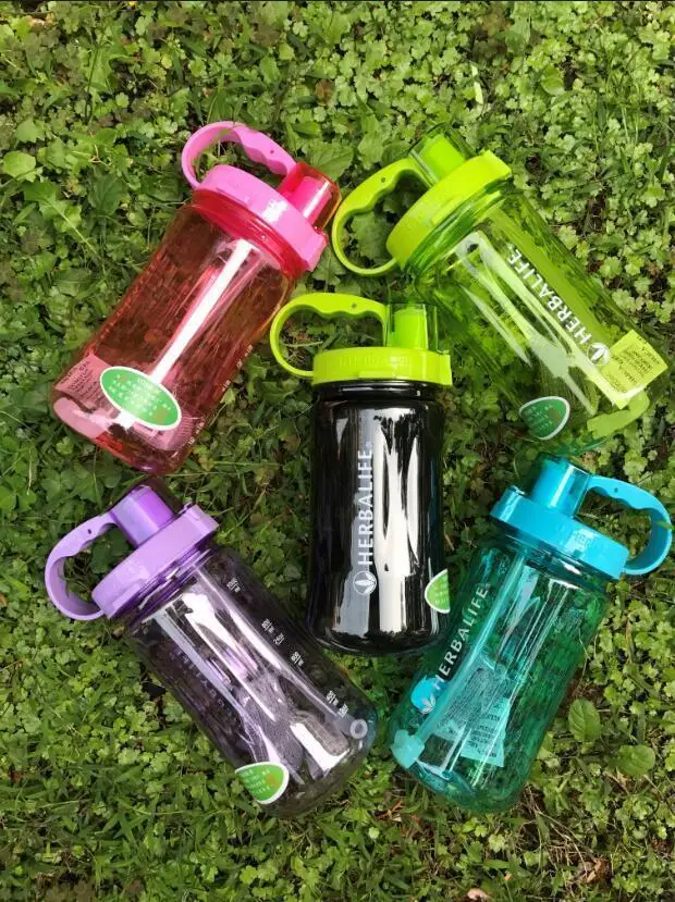 

1000ml/2000ml 7 color Herbalife Nutrition 24hour Drinkware protein shaker Camping Hiking Straw Water Bottle Space Bottle