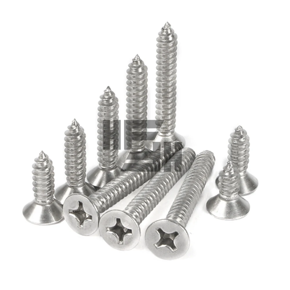 10 шт. M3 Нержавеющая сталь Самонарезающий винт с потайной головкой головной