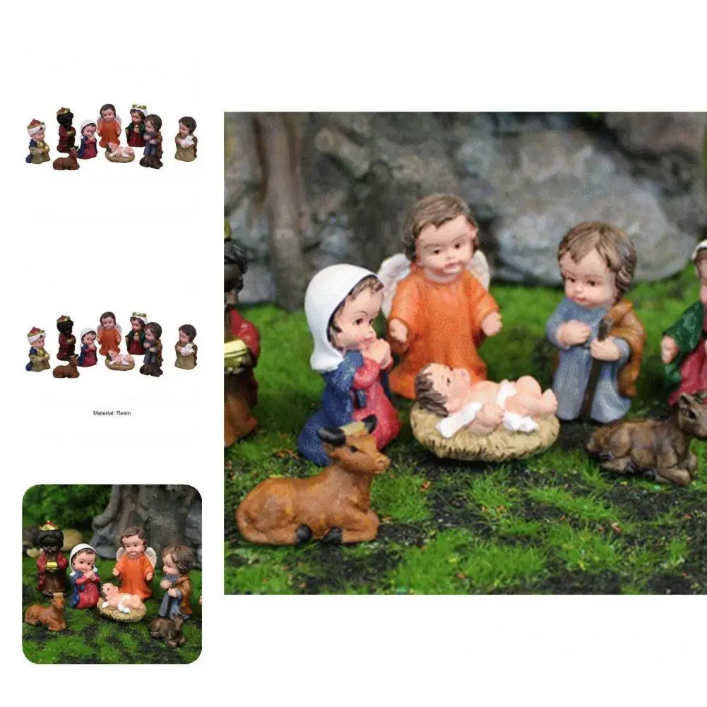 

9 шт./компл. украшение на тему Рождества, статуя на тему Рождества