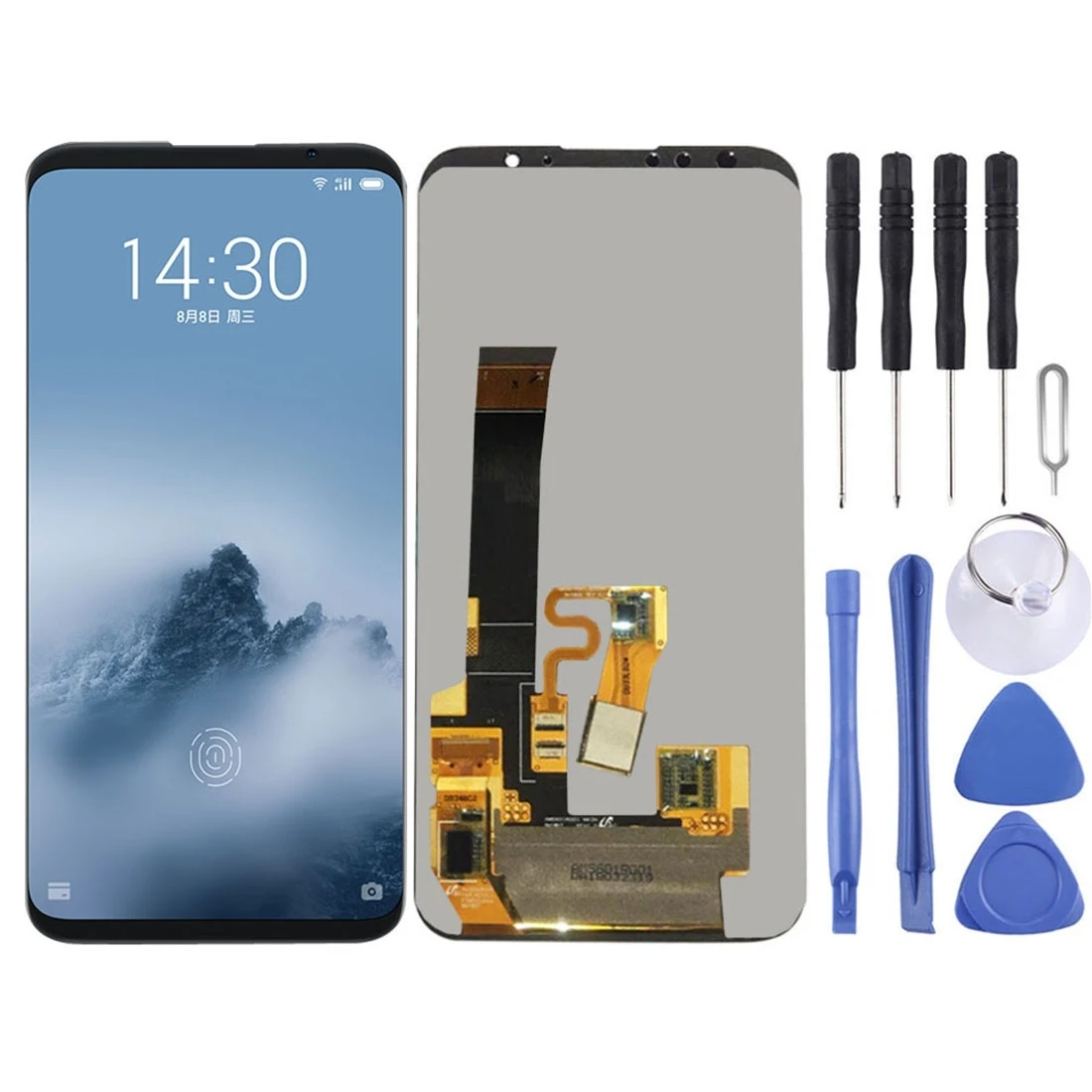 ЖК-экран и цифровой преобразователь в сборе для Meizu 16 / 16th M882H M882Q (черный) |