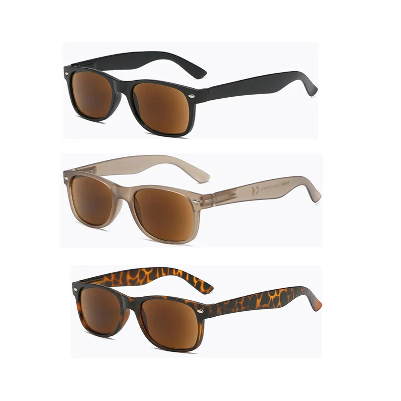 Солнцезащитные очки для чтения мужские классические квадратные рамки гибкие