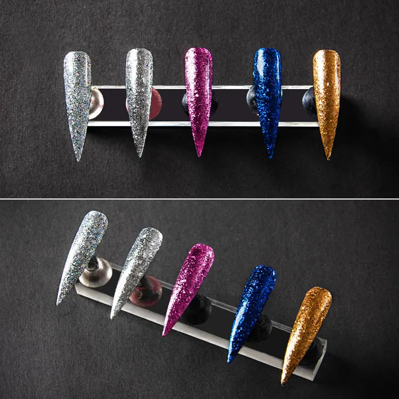 УФ Гель лак для ногтей Блестящий пигмент порошок зеркальный Маникюр Блестки