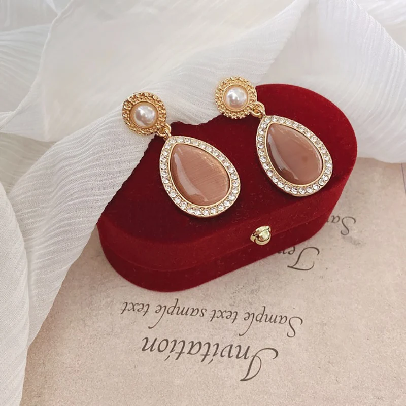 

Роскошные роскошные серьги в стиле ретро с кристаллами для женщин, серьги-подвески с драгоценными камнями в стиле дворца, Винтажные серьги