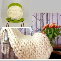 large soft hand chunky knitted plaids blanket for winter bed sofa plane thick yarn knitting throw colors sofa cover blanket