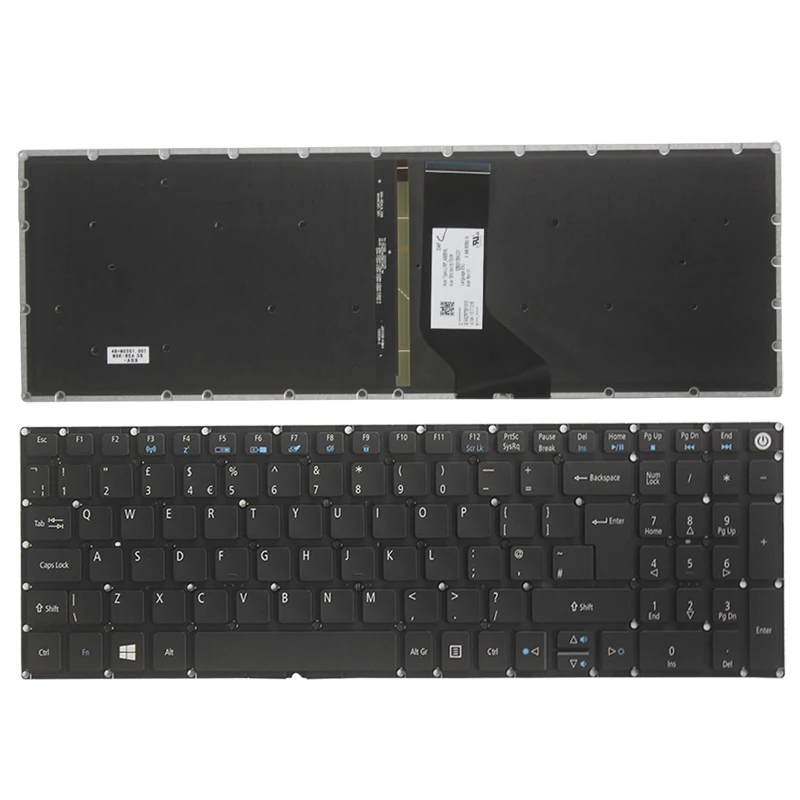 

New UK laptop keyboard for ACER Aspire E15 E5-576 E5-576G E5-576G-5762 E5-576G UK keyboard with Backlight