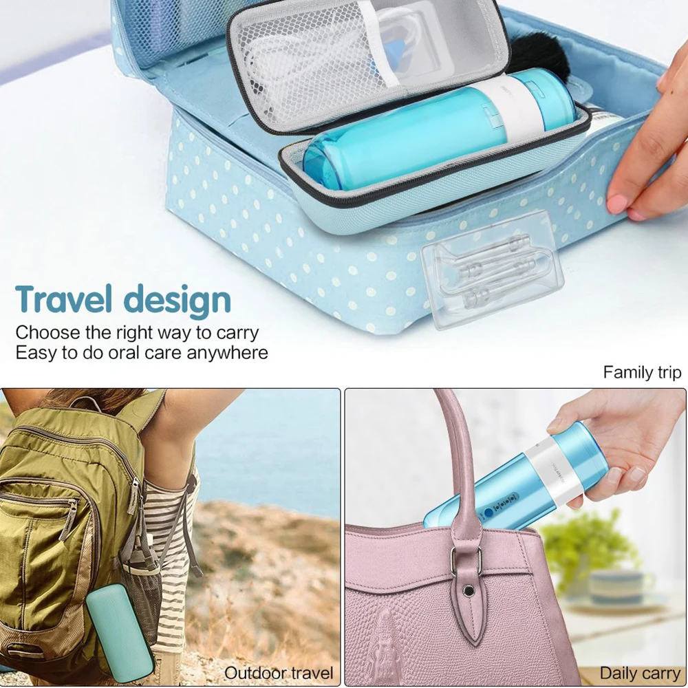 Портативный Перезаряжаемый ирригатор для воды Flosser с 4 режимами 5 сменных