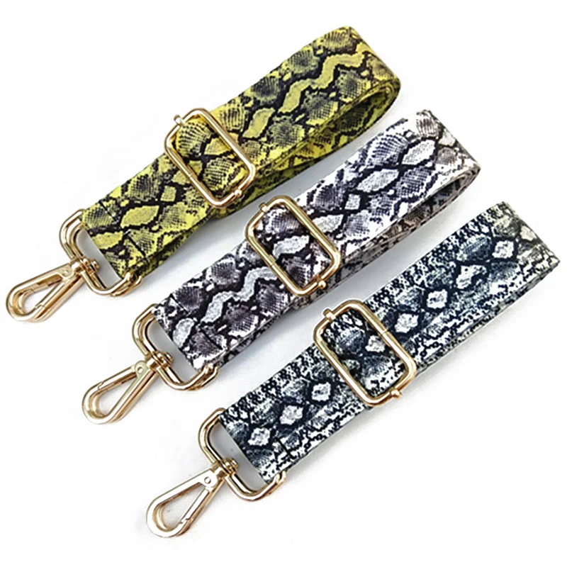 Кожа змеи нейлоновая сумка ремешок для DIY замена Регулируемая через плечо