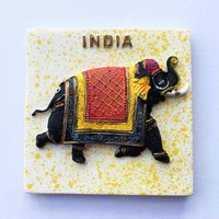 qiqipp indias creative cultural landscape elephant tourism commemorative handicraft magnet refrigerator collection decorative