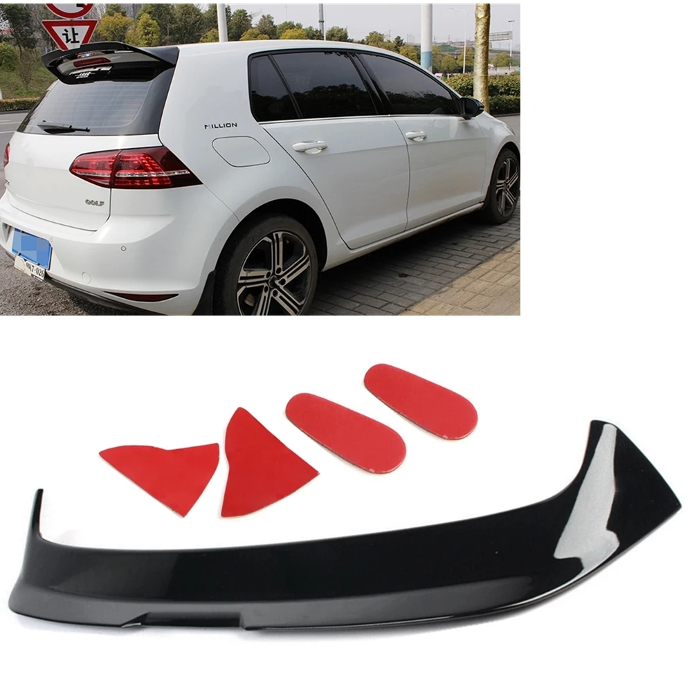 

Задний спойлер на крыло, крышу для Volkswagen Golf VW Golf7 golf2014 2014-2019, глянцевый черный ствол, верхний сплиттер, накладка на губы