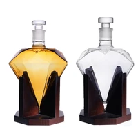 850ml diamond glass whiskey decanter crystal red wine wine pourer vodka holder brandy champagne decanter bottle bar decoration