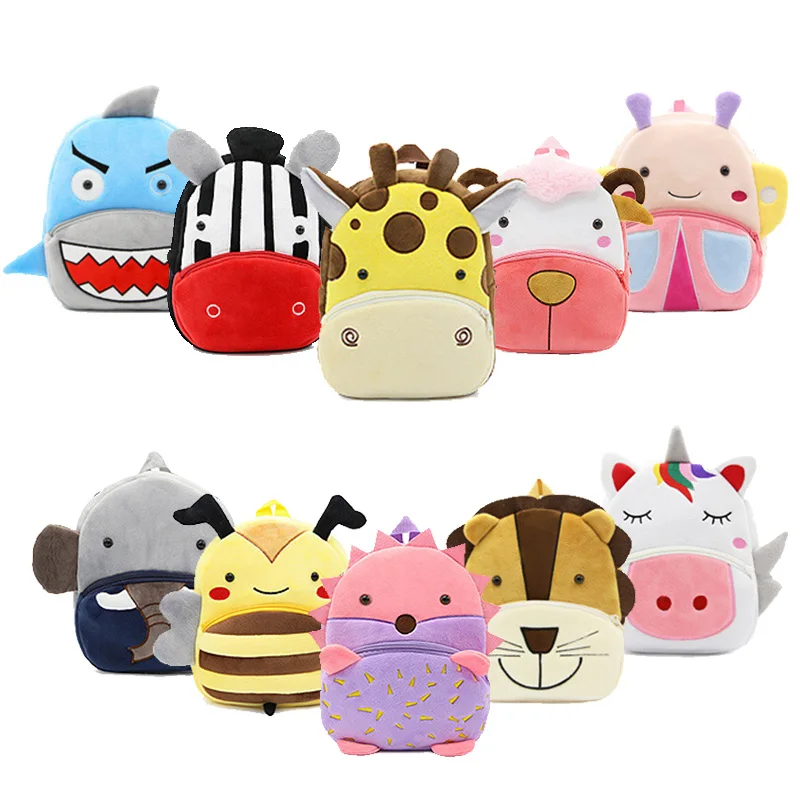 

Baby Plush Backpack Animal School Bags Cartoon Cute Plushback Children Bag Kindergarten Schoolbag Kids Backpack