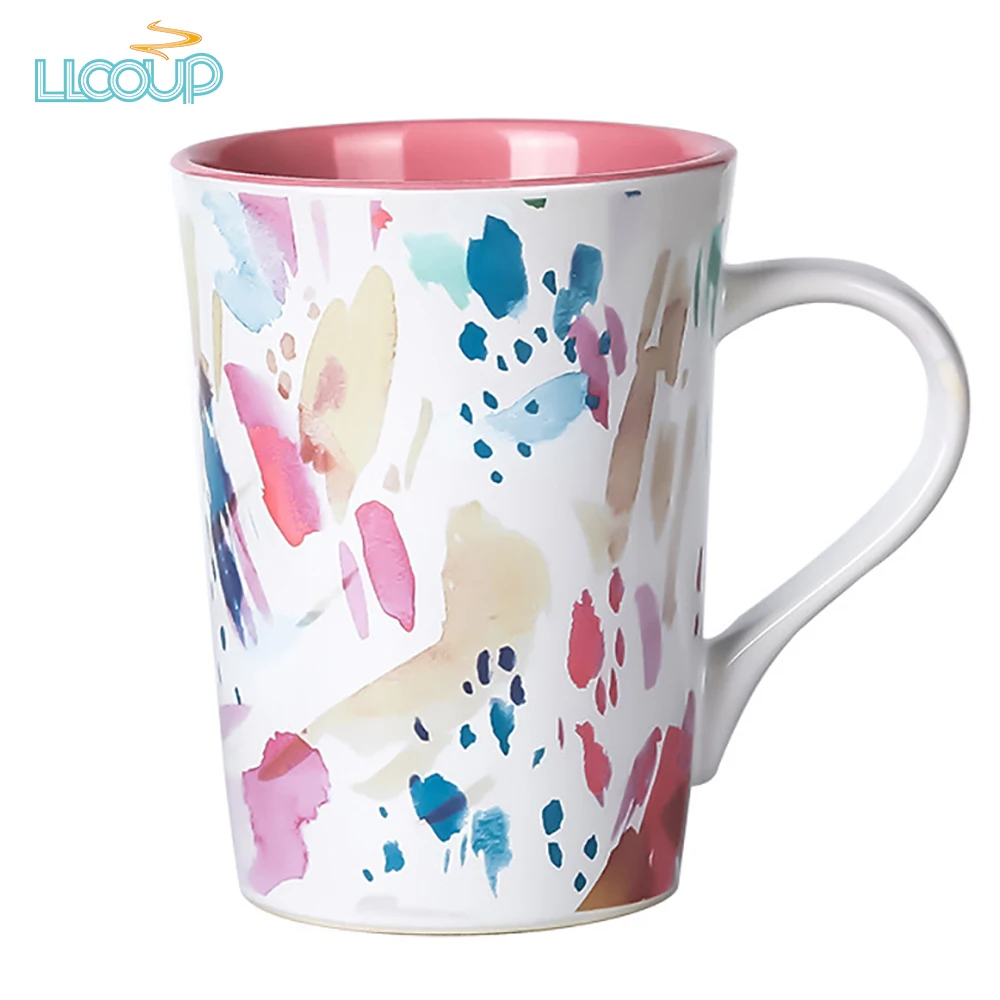 Кружка для кофе Акварельная 410 мл чашка завтрака в простом стиле красивая