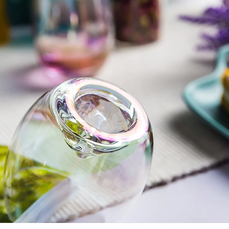 Горячий дом стеклянная чашка Радуга слеза стекло свинец семь цветов бокал для