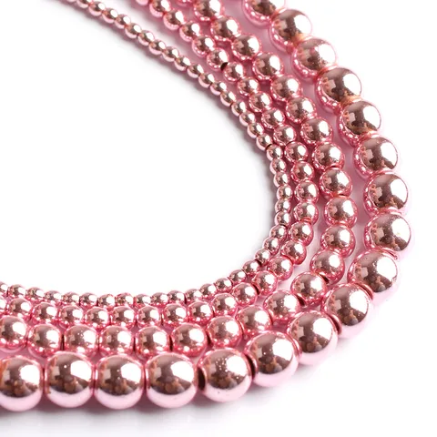 Розовые бусины из гематита TANANTA 2/3/4/6/8/10 мм