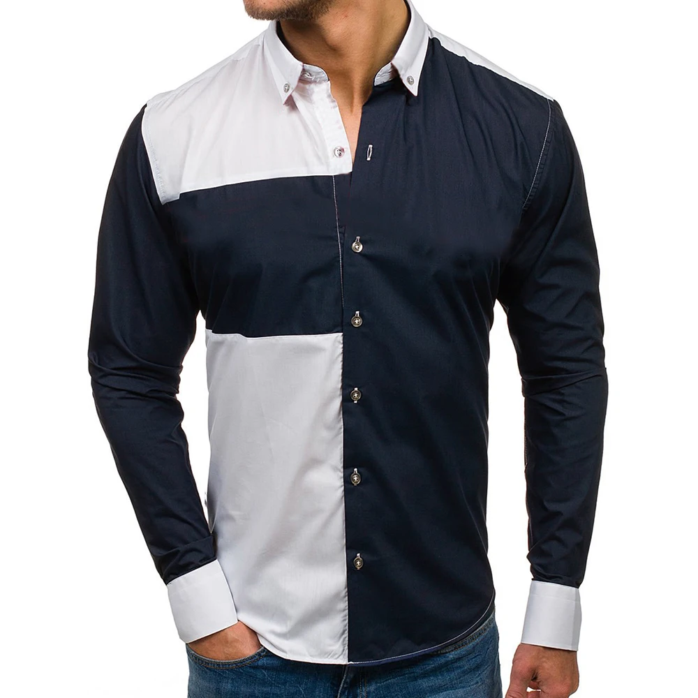 

Casual Vertical Plaid Shirts Mens Chemise Homme Men's Shirt 2021 Long Sleeve Casual Slim Fit Shirts 100% Cotton Shirts 199