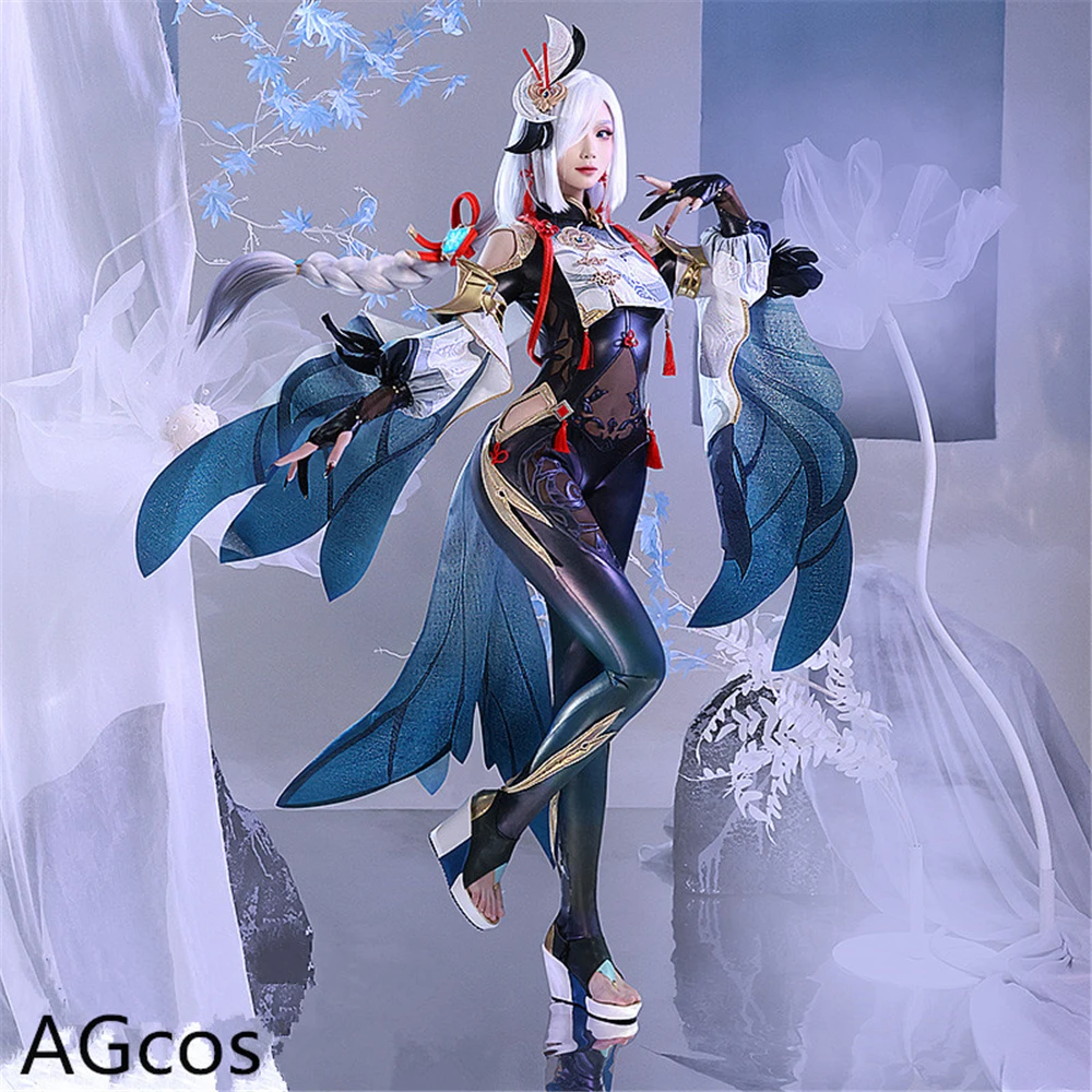 

Предпродажа AGCOS! Genshin Impact New Skin SHENHE женское сексуальное платье