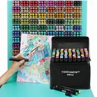 Маркеры манги TOUCHFIVE, 12-168 цветов, ручки, маркеры для рисования спиртовые, для раскрашивания, ручка для рисования, товары для рукоделия