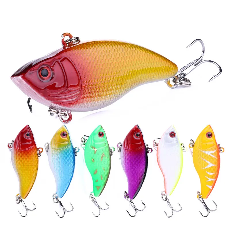 

1PC VIB 5.5CM 9.1G Fishing Lure Winter Sinking Hard Bait VIB Pesca Hooks Fish Wobbler Crankbait Tackle For Bass Carp