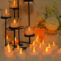 flameless candles flickering amber yellow light candles battery operated candles realistic led flames for home holiday birthday