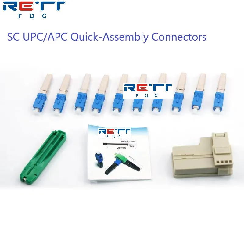 

SC UPC Fiber Optic Fast Connectors Single Mode SC APC Fiber Optic Quick Connectors Mechanical Adapter for FTTH CATV Network