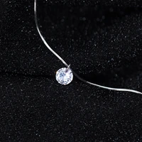 modian pure 925 sterling silver dazzling aaa zircon round pendant necklace for women fashion choker necklace fine jewelry