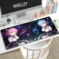 mrglzy re zero mouse pad gamer anime sexy cute girl rem large deskmat placemat computer gaming peripheral accessories mousepad