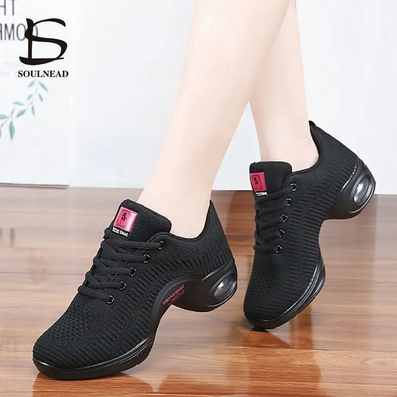 

Jazz Dance Shoes Women White Flying Woven Female Modern Dance Shoes Outdoor Fitness Practice Sport Shoe Ladies Dancing Sneakers