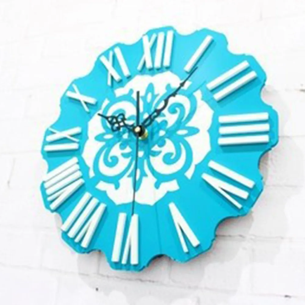 Новый Европейский Средиземноморский стиль стерео шрифт настенные часы в