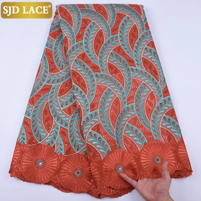 SJD кружева высокого качества африканская кружевная ткань тяжелая вышивка