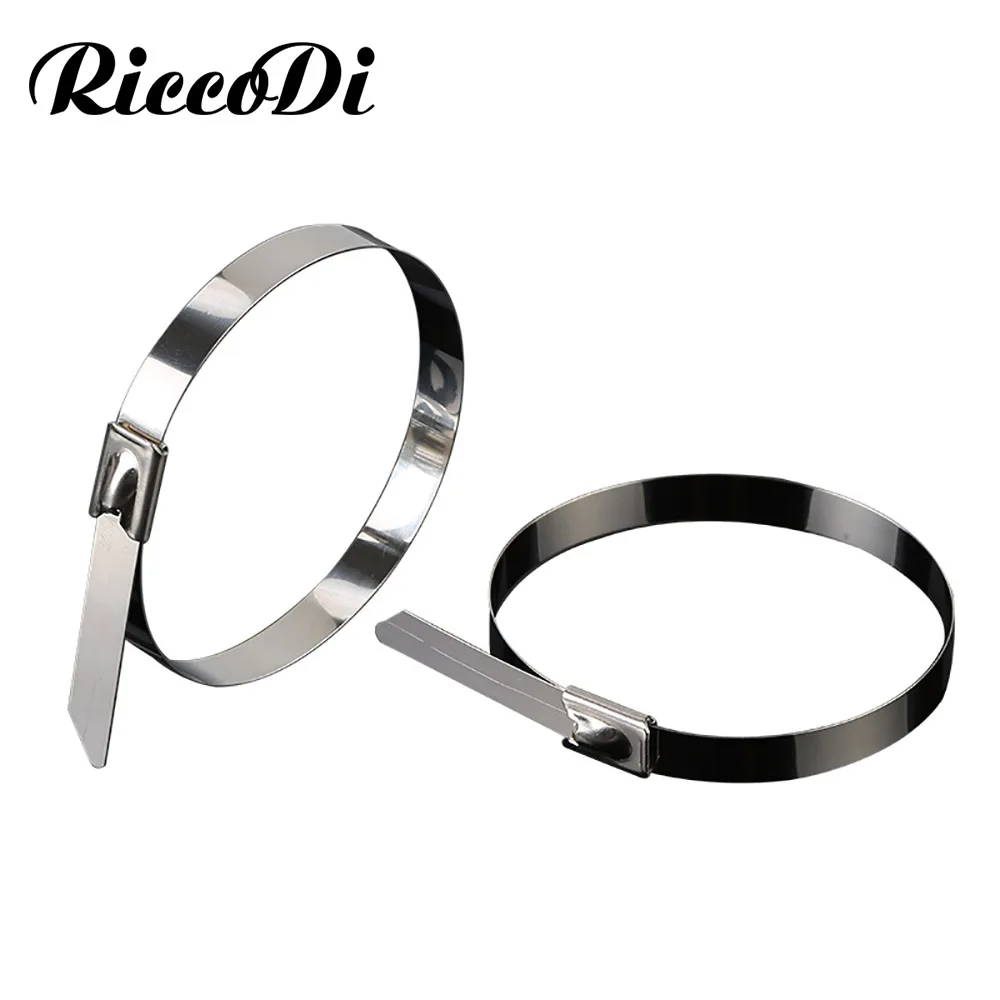 20 шт 4 6 мм Ширина Нержавеющая сталь Металлические Кабельные стяжки