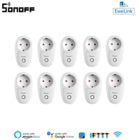 1 10pcs sonoff s26 r2 wifi smart socket de standard power socket via ewelink alexa google home remote control smart home devices