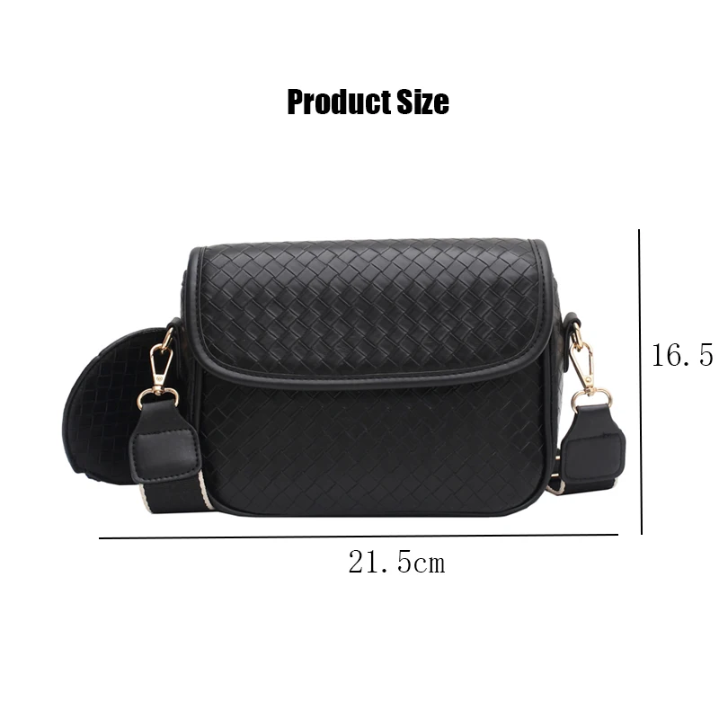 

New Weaving PU Leather Crossbody Bags for Women 2020 Handbags and Purses Female Summer Travel Crossbody Shoulder Bag