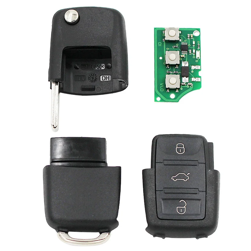 Дистанционный ключ брелок с 3 кнопками и чипом ID48 433 МГц/434 МГц идентификатор FCC: 1J0