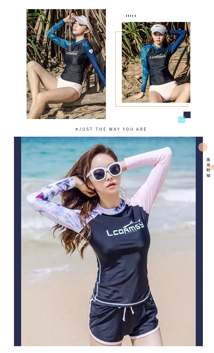 

Drop shipping Women Floral Printed Rash guard Long Sleeve Sun Protection Surf Shirts Skin Dive Top Beach Swimwear Drop shipping