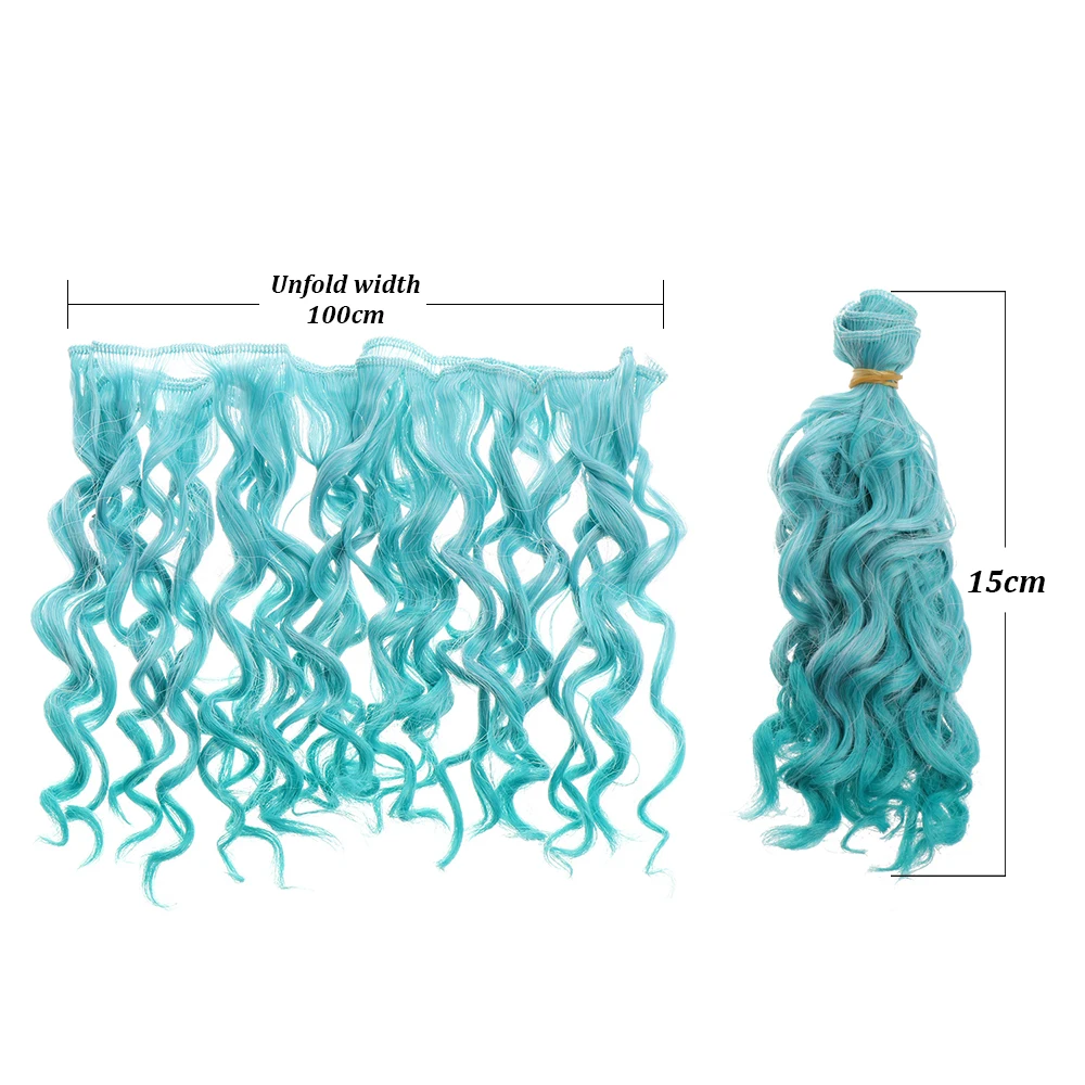 

1/6 1/4 1/3 Fashion Mini Screw Tresses Periwig Doll Hair Curly Wigs Doll Hair Toy Toupee High-Temperature Toy Toupee 15*100cm