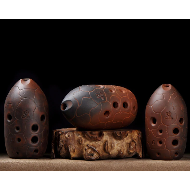 Chinese Ancient Times Style Musical Instrument Professional 10 Holes Double-Layered Clay Xun | Спорт и развлечения