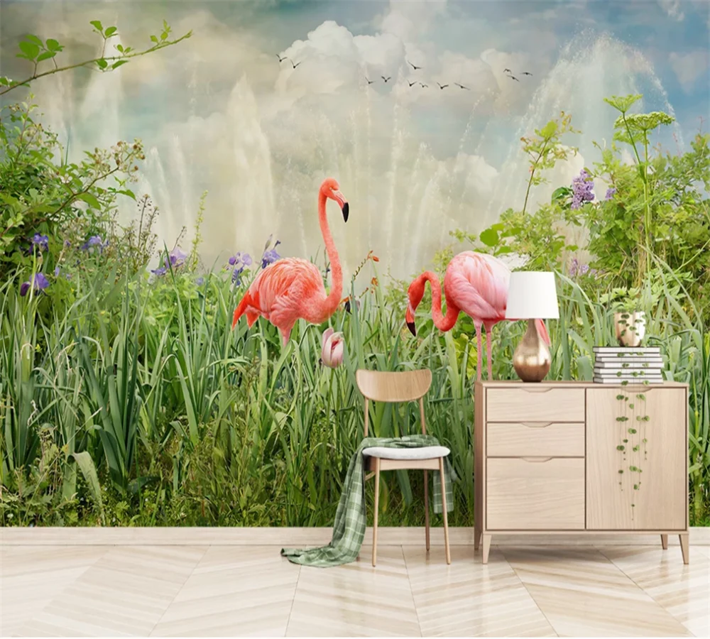 Пользовательские 3D обои росписи современный минималистский маленькие свежие