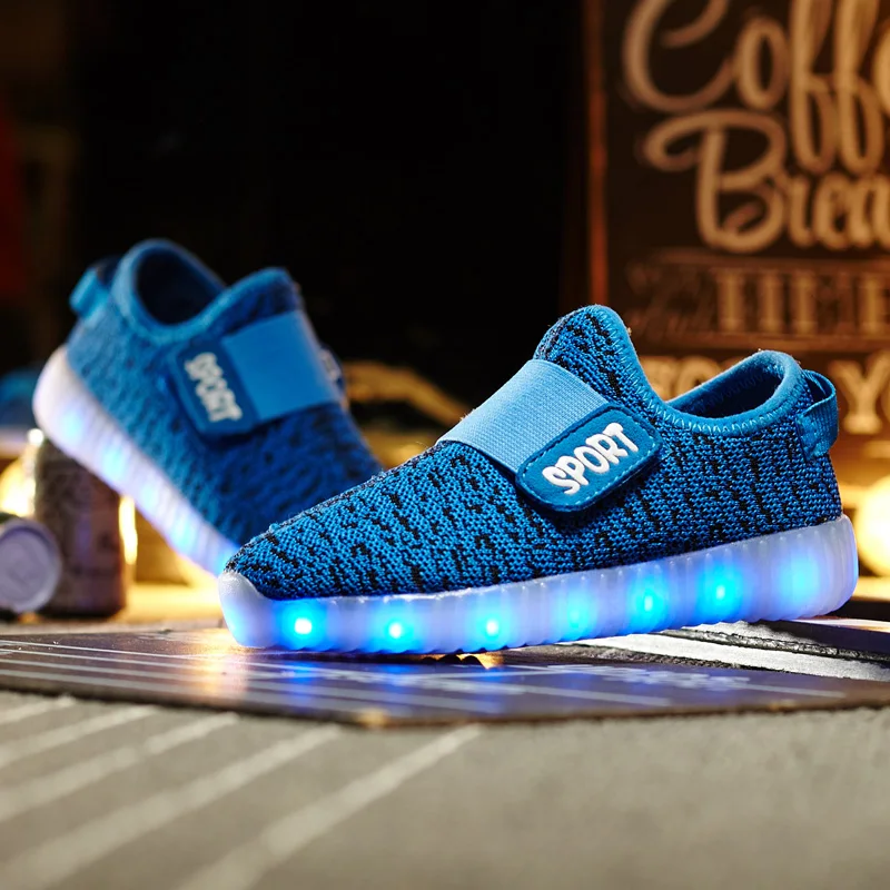 Children LED Sneakers With Light Up Sole Baby Led Luminous Shoes for Girls /Glowing Lighted Shoes for Kids BoysSize 25-37
