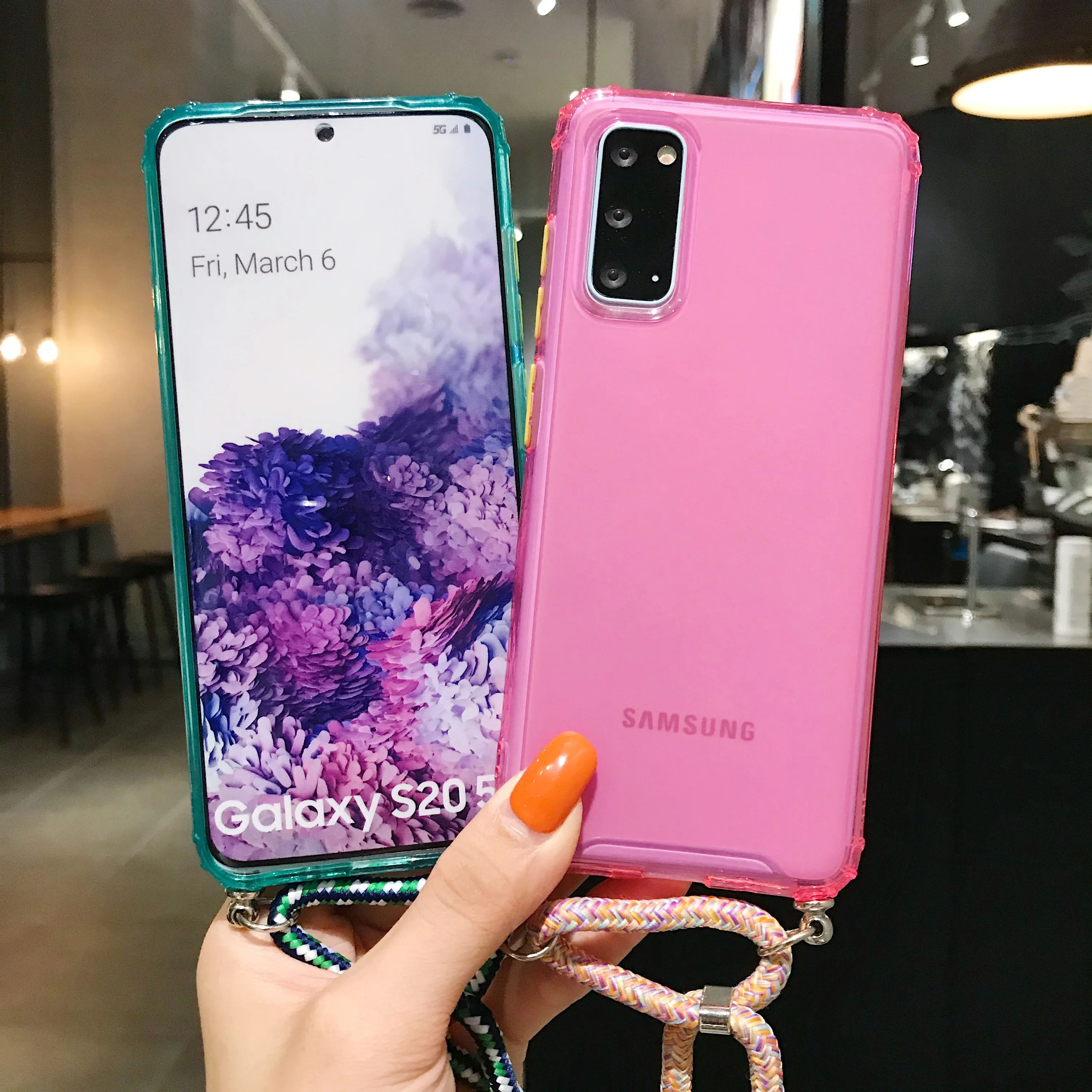 Чехол для телефона Samsung Galaxy S20Ular NOTE 10 S8 S9 S20 S PLUS M30S чехол с цепочкой и лентами